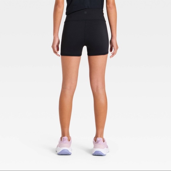 Girls' High-Rise Tumble Shorts - All In Motion™ Black XL 14 - Picture 2 of 12